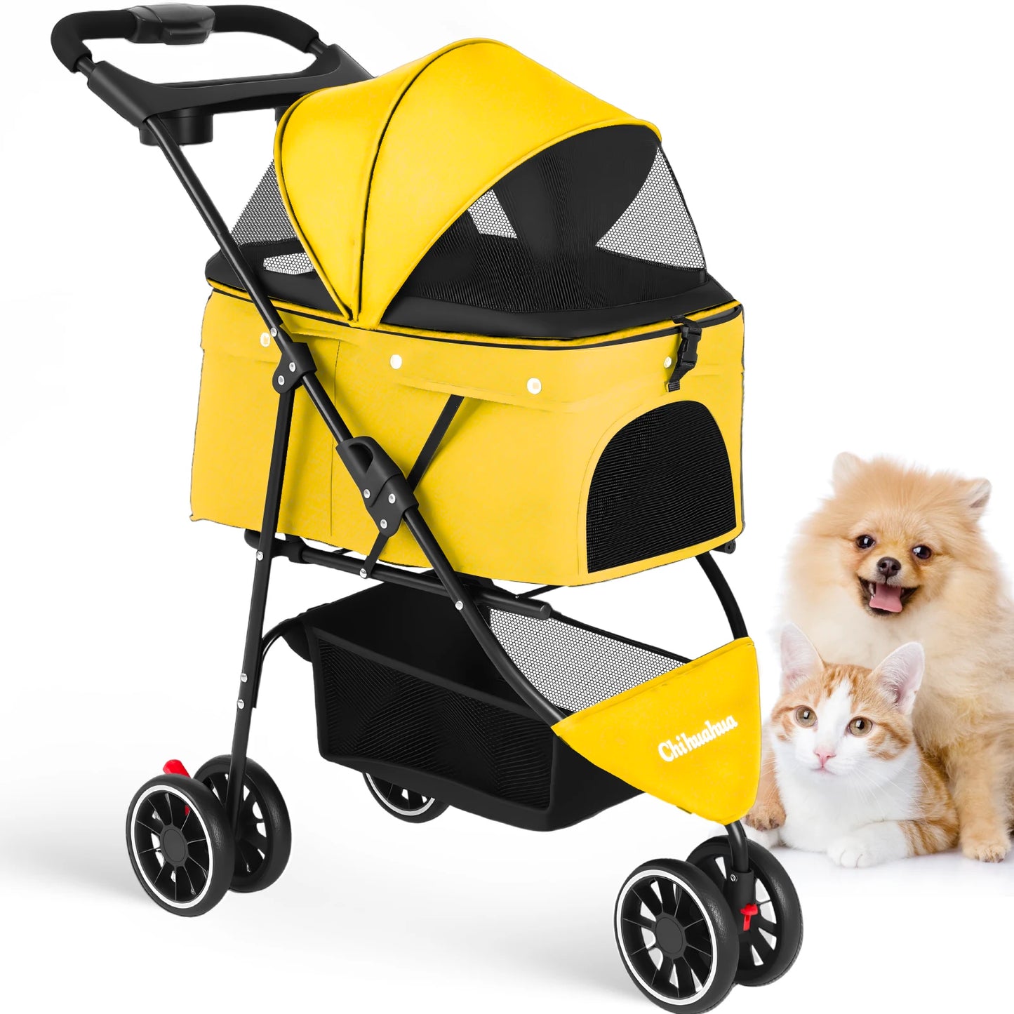 Chihuahua Brand Pet Stroller for Small Dogs and Cats Foldable