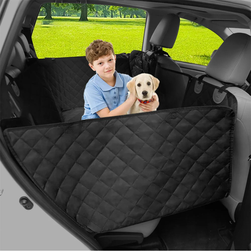 Waterproof Back Seat Extender Dog Car Seat Cover With Mesh