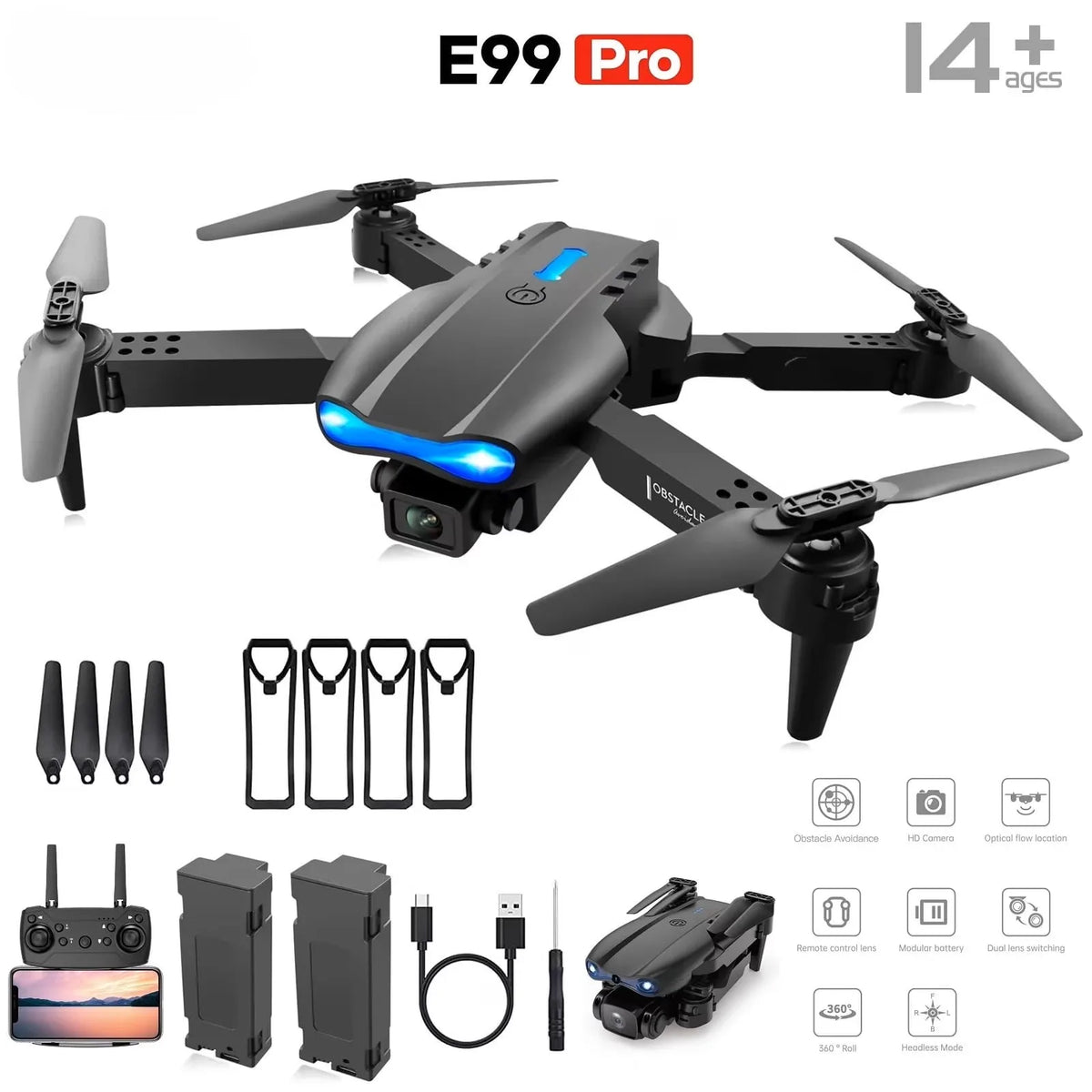 EVANOVM E99PRO MAX Foldable Drone With Dual 8K Cameras