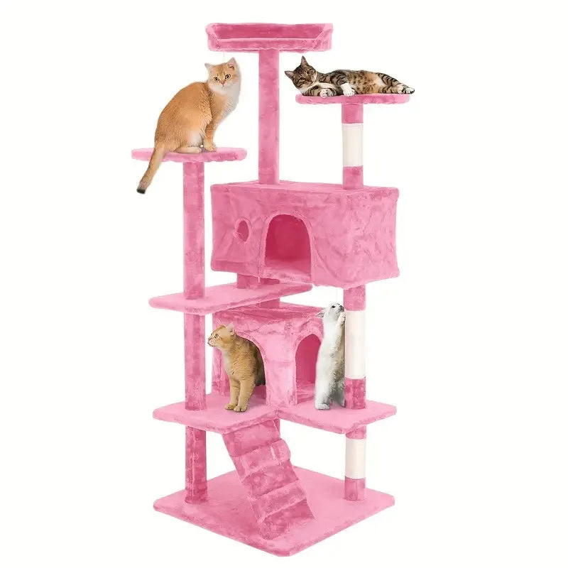 Four Tier Cat Tree With Sisal Scratching Posts And Ball