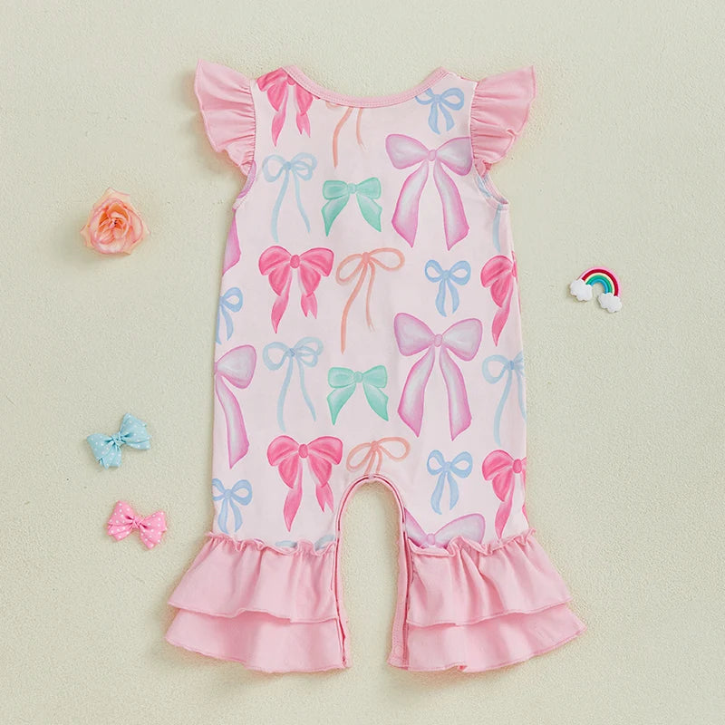 Toddler Girls Romper Short Sleeve Round Neck Floral Print Playsuit Cute Summer Casual Outfit for Baby Girl