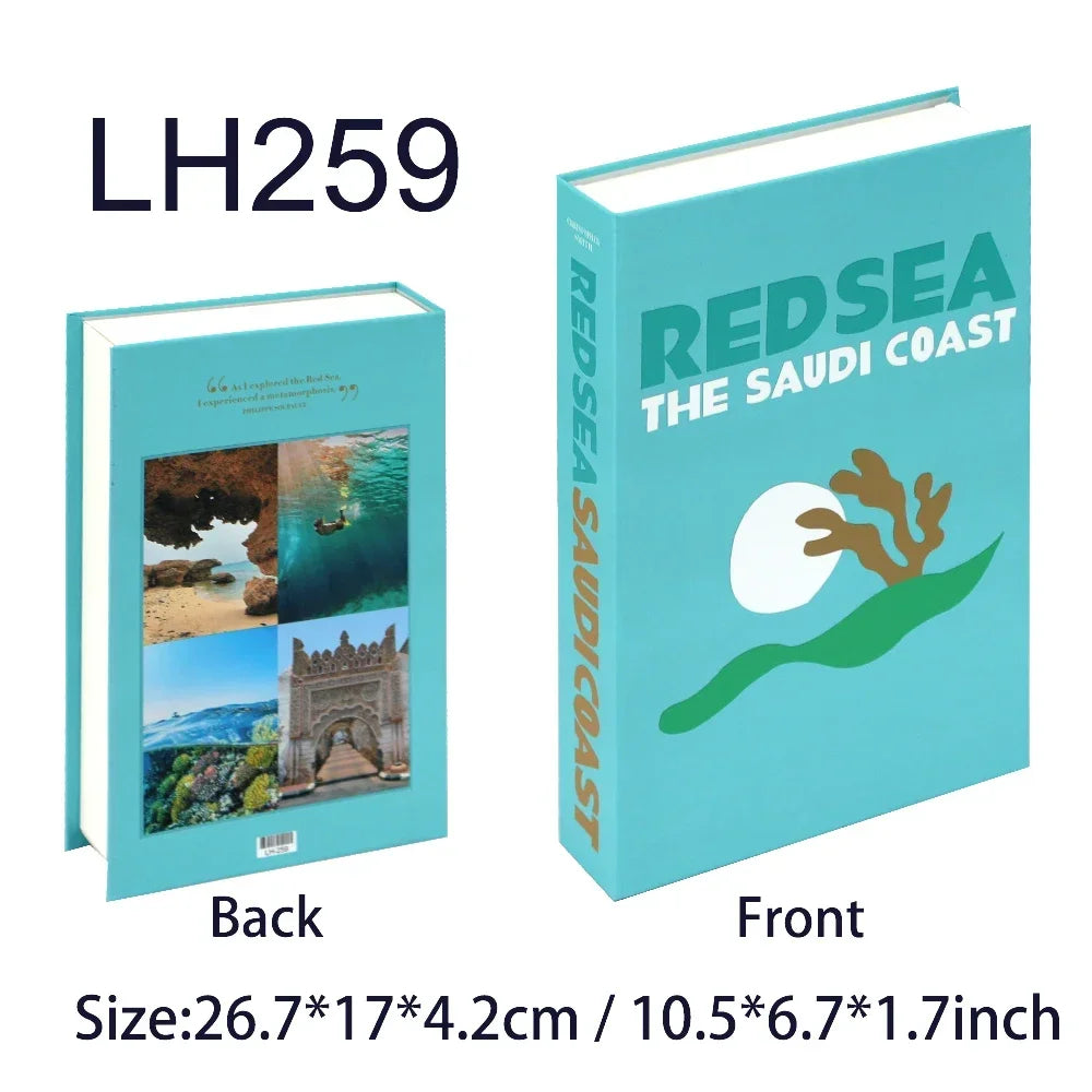 Travel Series Fake Book Decor For Living Room Display Box