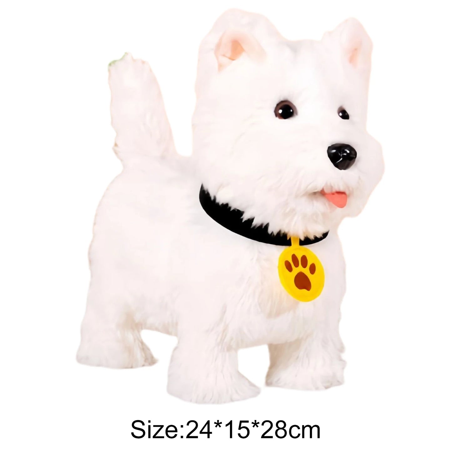 Shunmaii Interactive Plush Puppy Robot Toy Walking Barking Tail Wagging