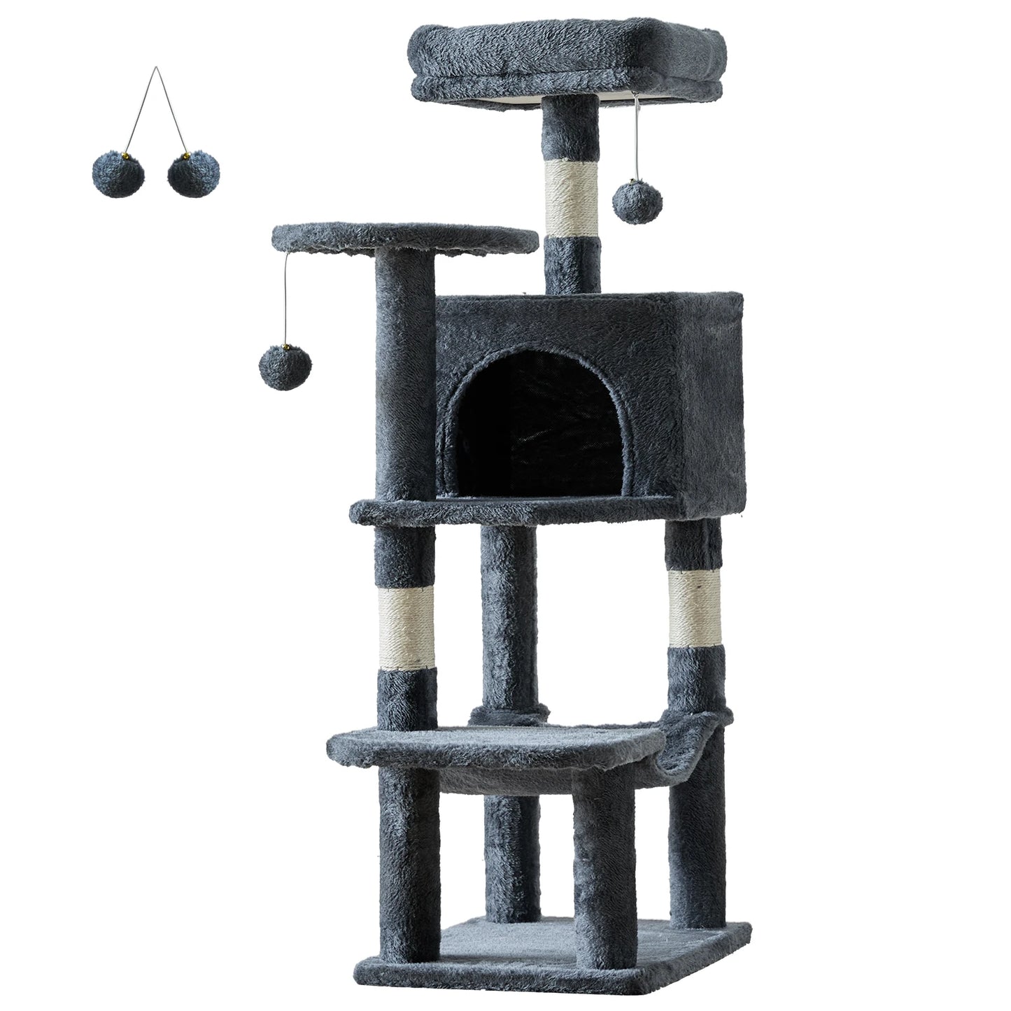 JHK Cat Tree Tall Multi-Cat Climbing Tower For Indoor Cats