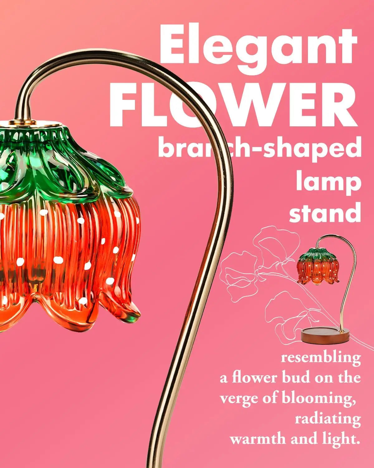 Strawberry Candle Warmer Lamp With Timer And Dimmable Flameless Safe