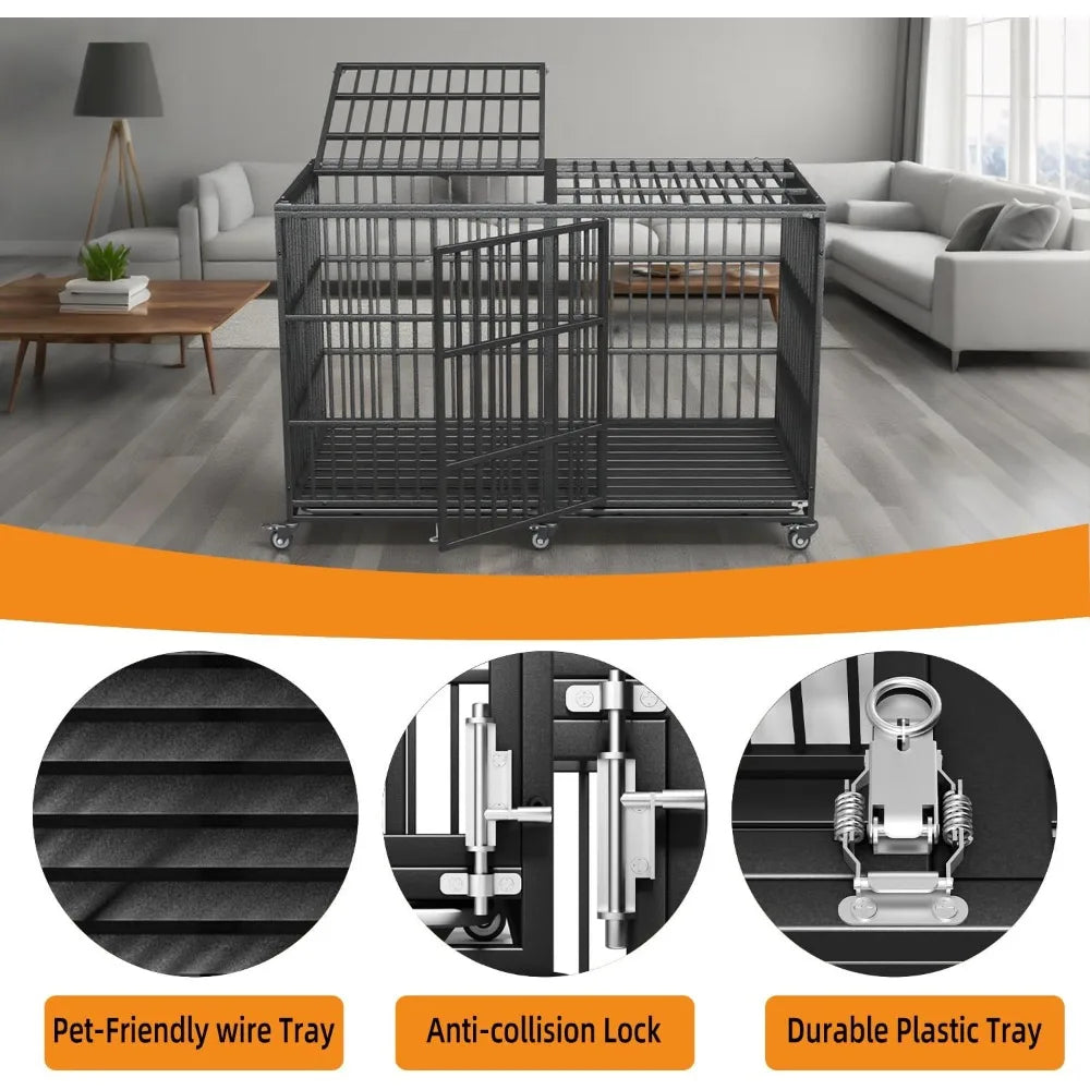 Heavy Duty Dog Crate For Giant Dogs Lockable Top Access