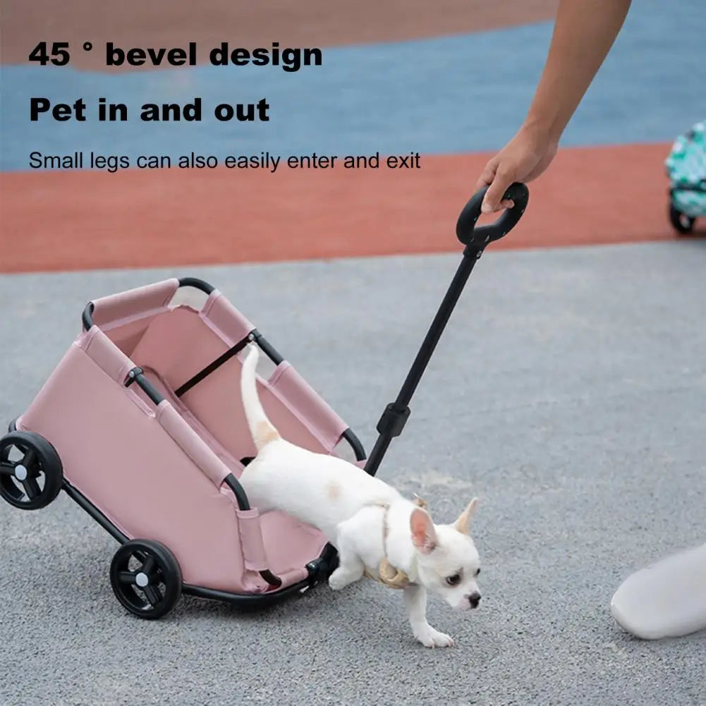 Pet Stroller For Small Dogs And Cats 4 Wheels Folding