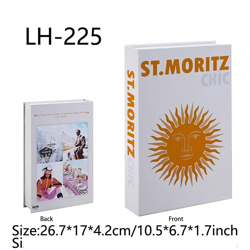 Travel Series Fake Book Decor For Living Room Display Box