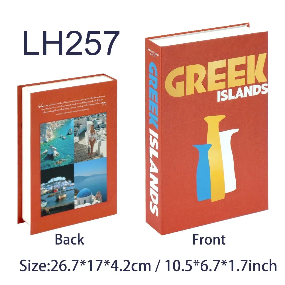 Travel Series Fake Book Decor For Living Room Display Box