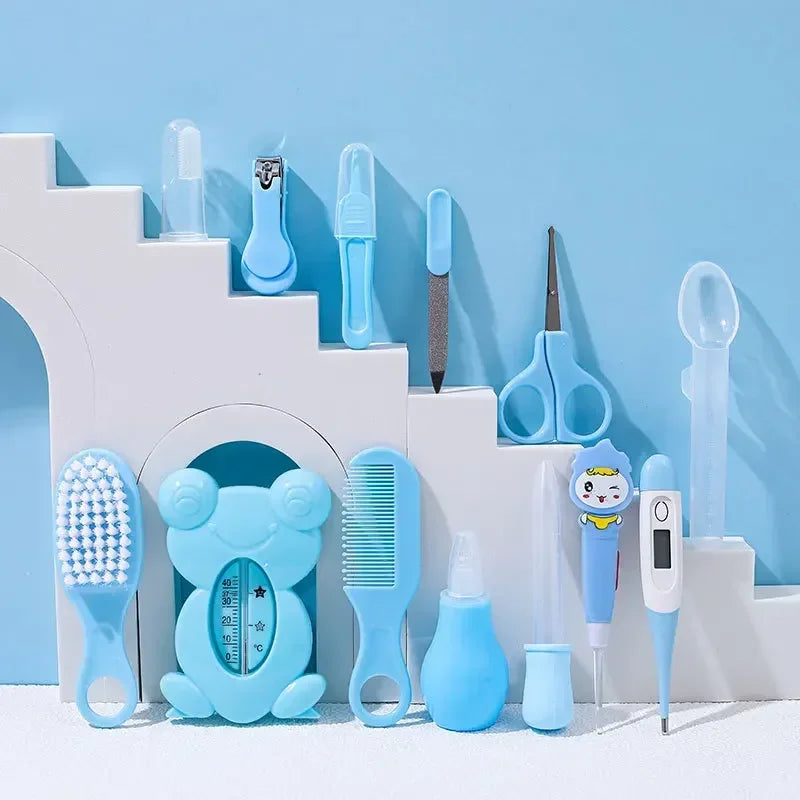 8/10/13pcs Newborn Baby Kids Nail Hair Health Care Thermometer Grooming Brush Kit Care Baby Essentials Newborn Material Safety