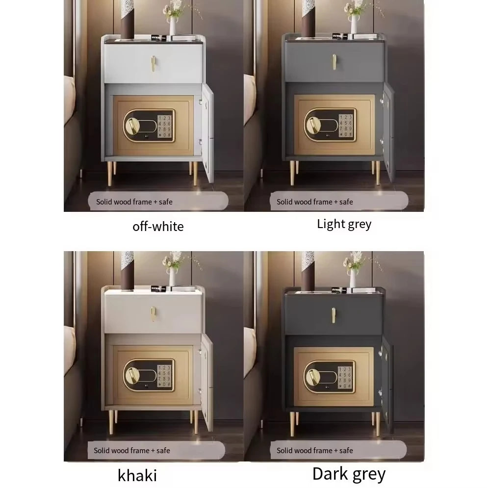Modern Wooden Smart Bedside Table With Hidden Secret Compartment