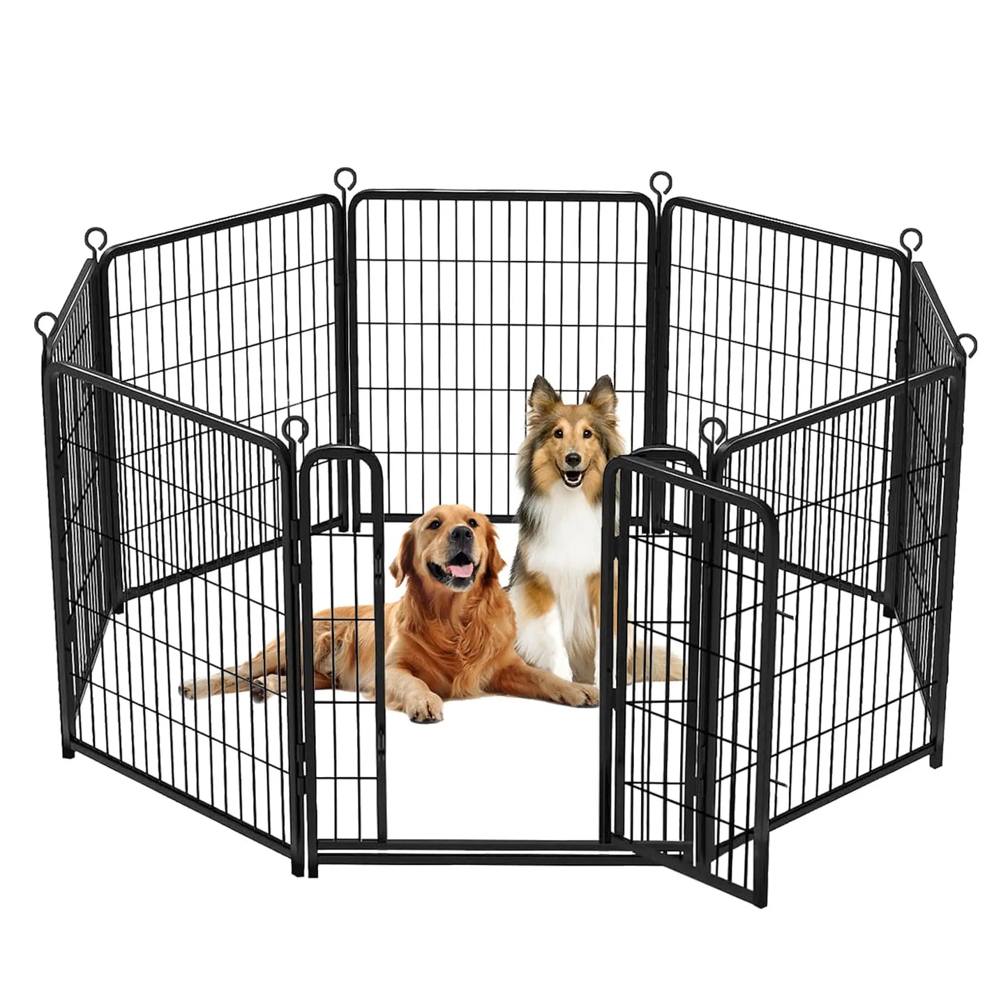 NONECN Square Tube Dog Playpen for Yard Outdoor 7 Panels