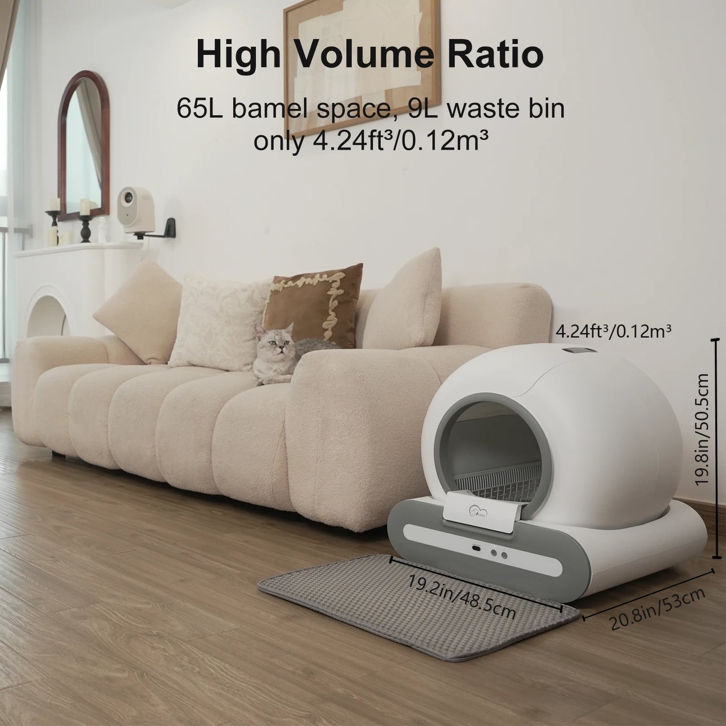 DOEL Self Cleaning Cat Litter Box App Controlled 2.4G WiFi