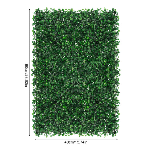 NONECN Artificial Grass Mat Panels Waterproof Outdoor Garden Hedge Wall Decor