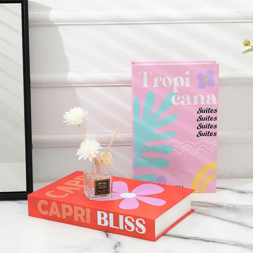 Travel Series Fake Book Decor For Living Room Display Box