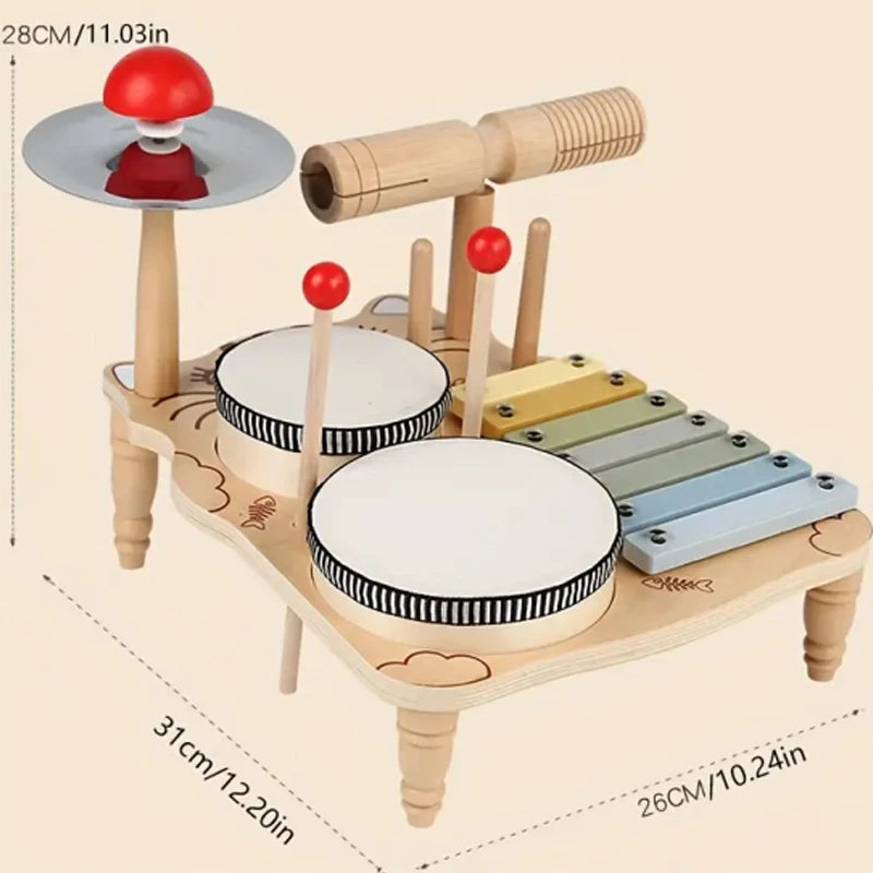 Orff instrument children's wooden percussion instrument xylophone Japanese style music toy birthday gift
