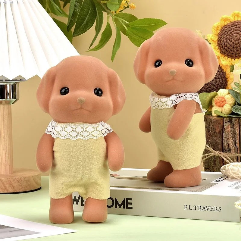 Forest Family Animal Movable Limbs Figure Phone Stand Holder Ornament