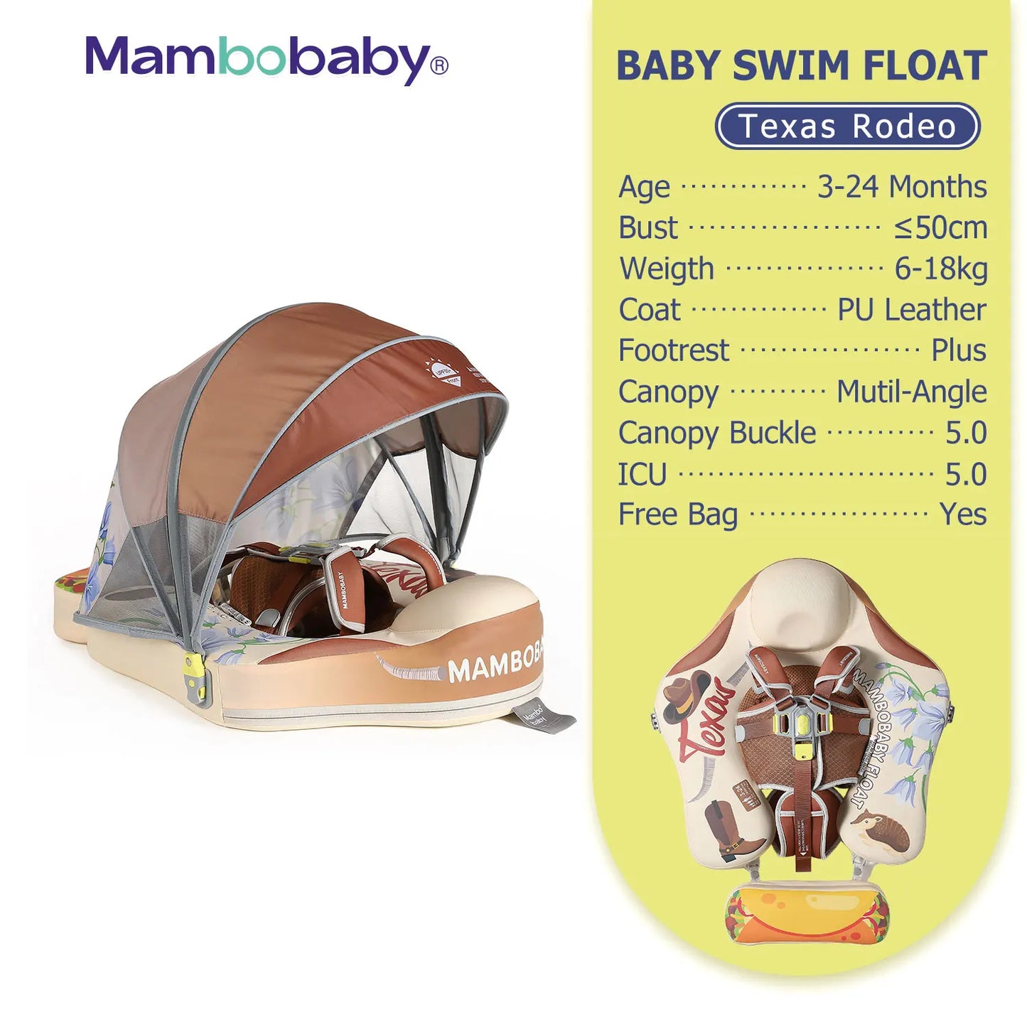 Mambobaby Baby Pool Float Vip 5 Dropshipping Blackproof Pool Mat For Infant Non-Inflatable Natation Buoy With Parasol Beach Toys