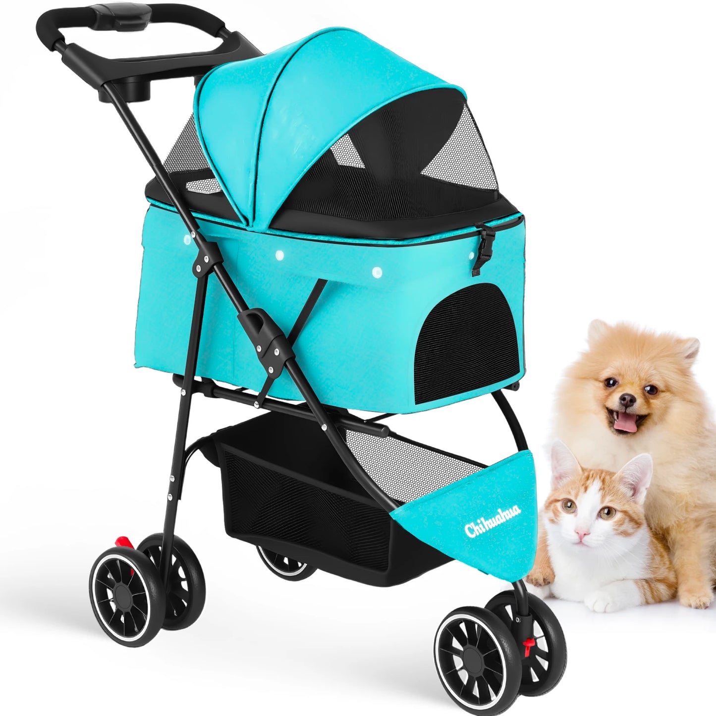 Chihuahua Brand Pet Stroller for Small Dogs and Cats Foldable