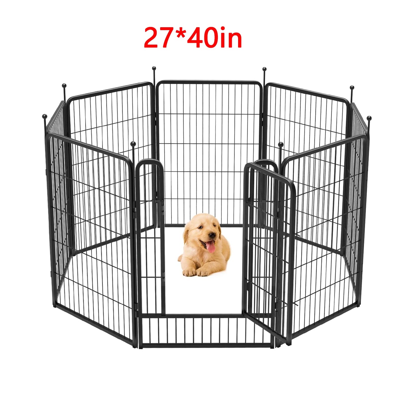 NONECN Square Tube Dog Playpen for Yard Outdoor 7 Panels