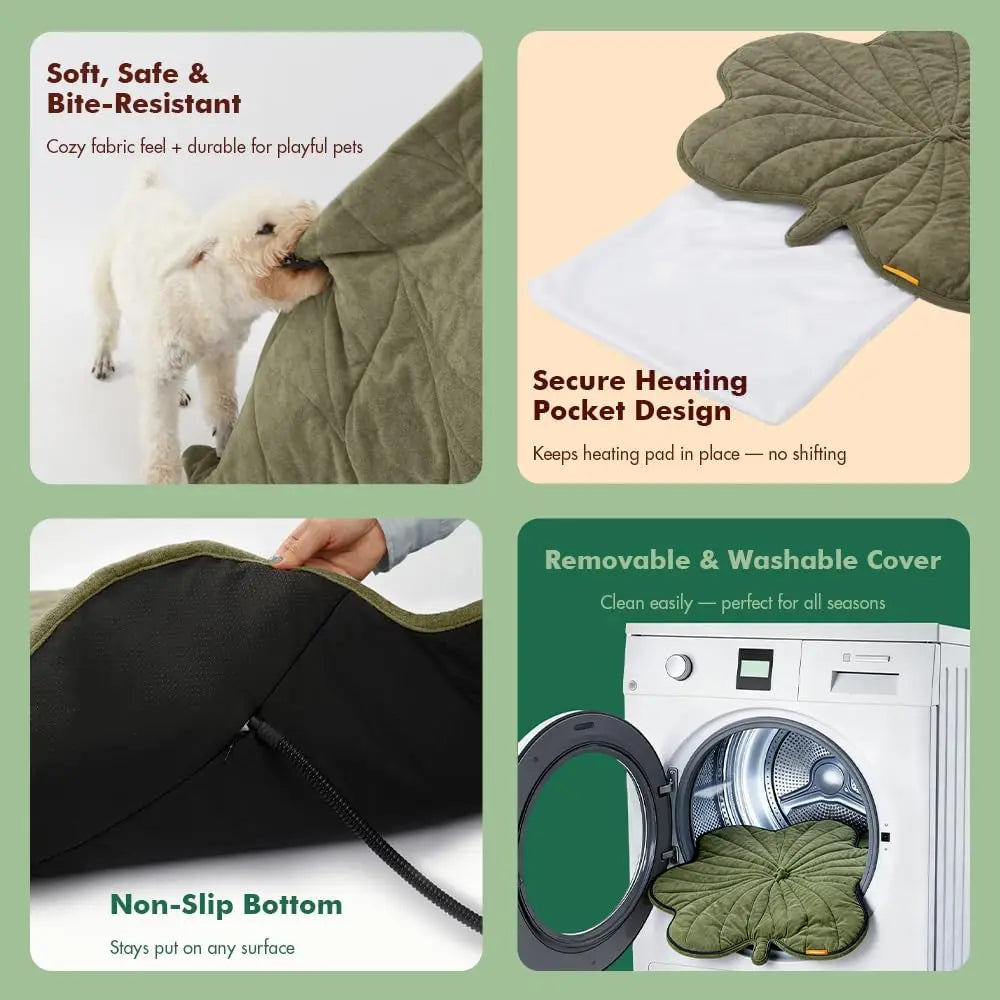 Heated Waterproof Dog Bed Adjustable Temperature And Chew Resistant Cord
