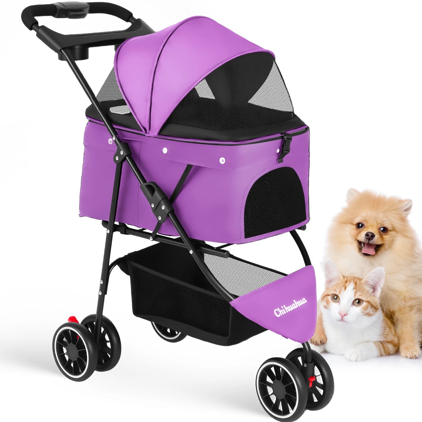Chihuahua Brand Pet Stroller for Small Dogs and Cats Foldable