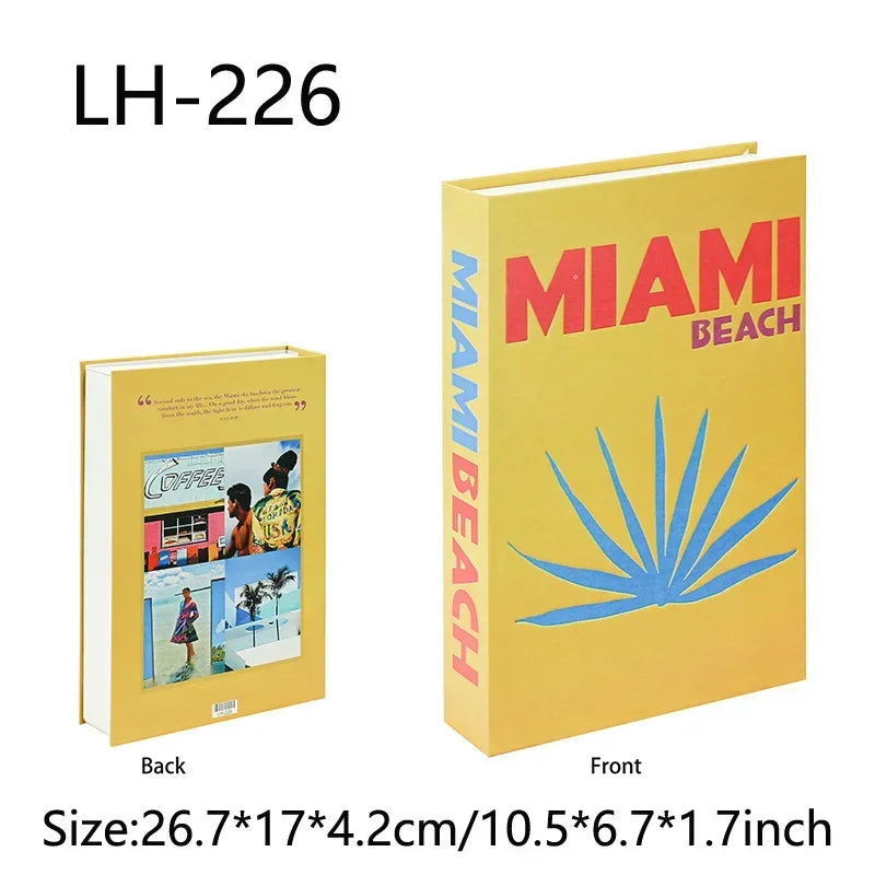Travel Series Fake Book Decor For Living Room Display Box