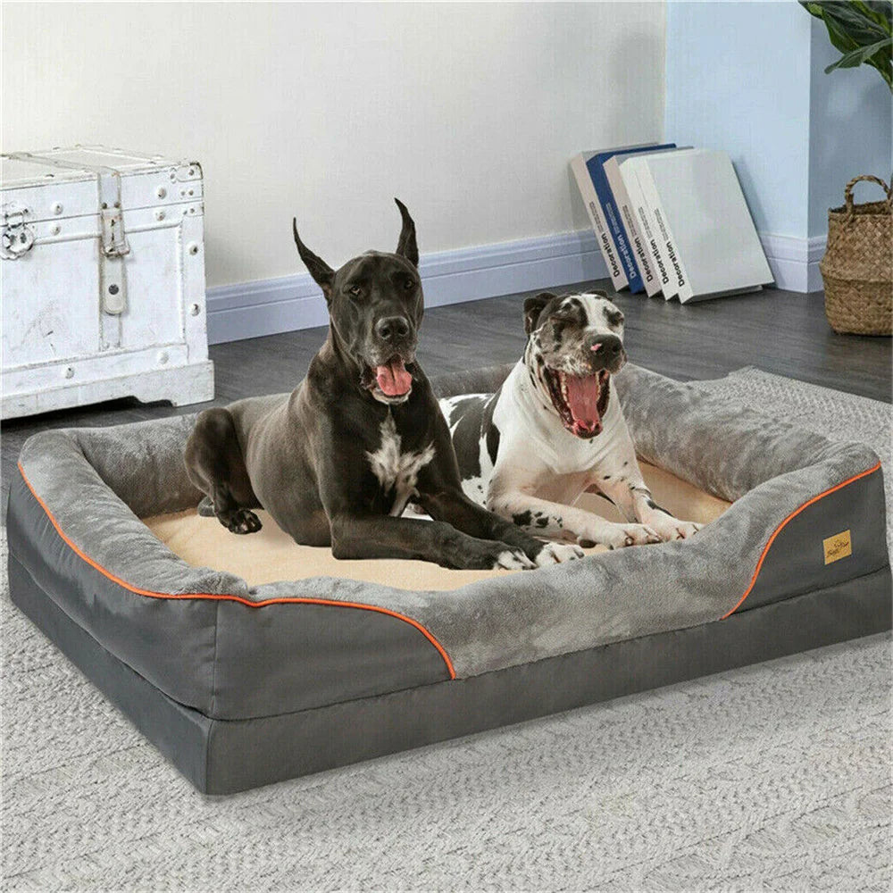 BORWARTCN Orthopedic Dog Bed Memory Foam Waterproof Removable Cover