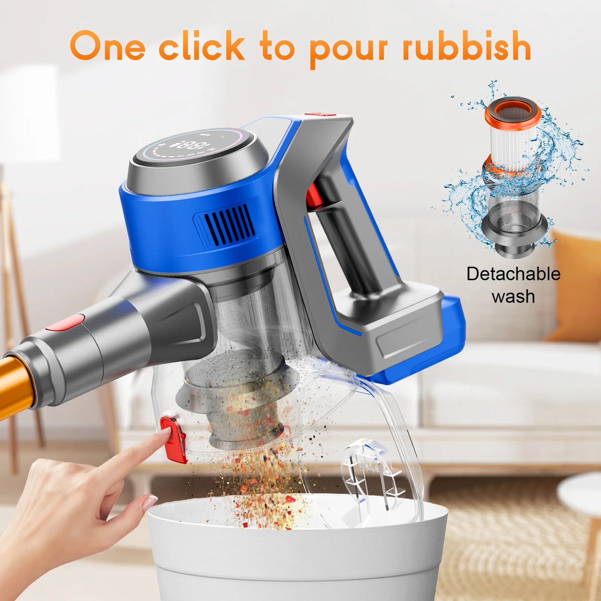 Honki Cordless Wet Dry Handheld Vacuum Cleaner For Pet Hair
