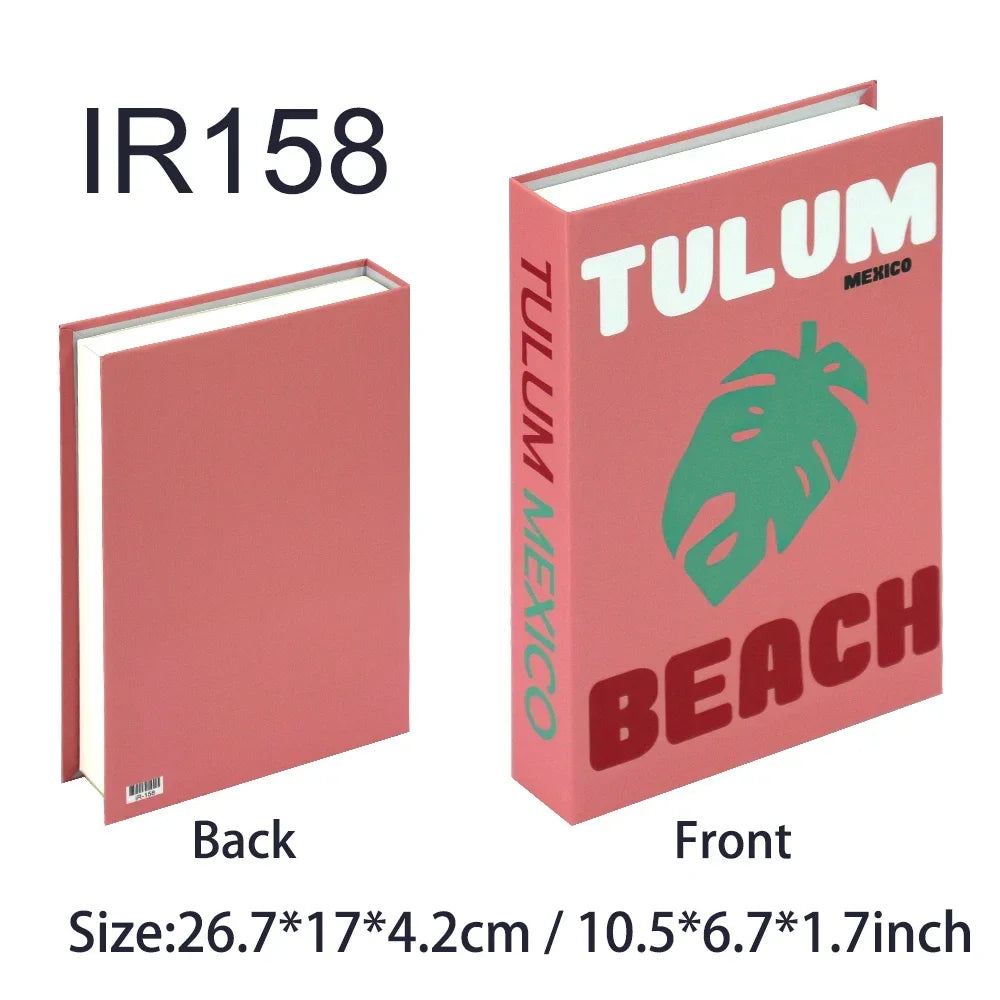 Travel Series Fake Book Decor For Living Room Display Box