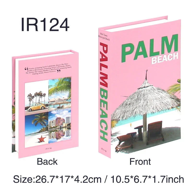 Travel Series Fake Book Decor For Living Room Display Box