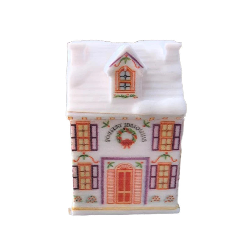 Cute Cartoon Holiday Village Spice House Ornament Mini Gingerbread Jars Decor