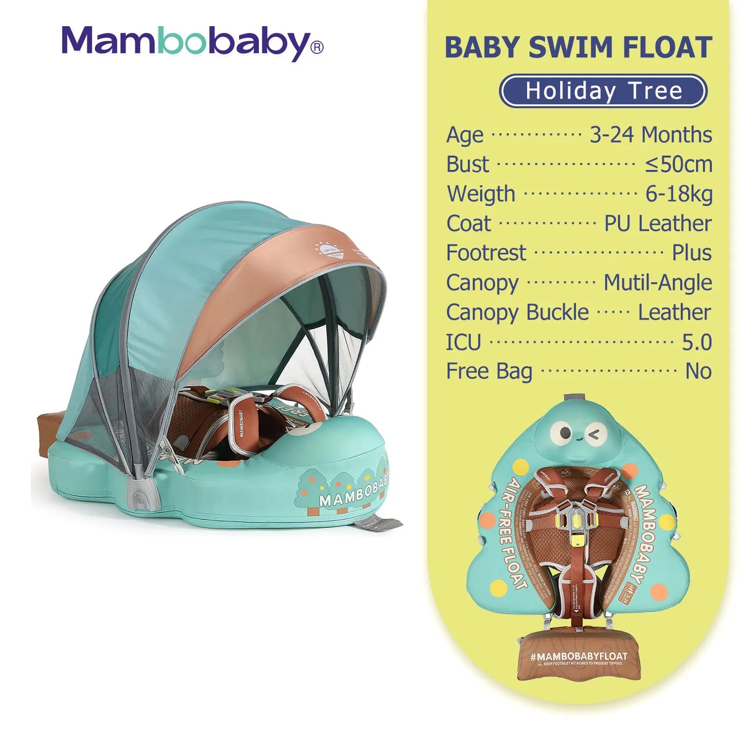 Mambobaby Baby Pool Float Vip 5 Dropshipping Blackproof Pool Mat For Infant Non-Inflatable Natation Buoy With Parasol Beach Toys