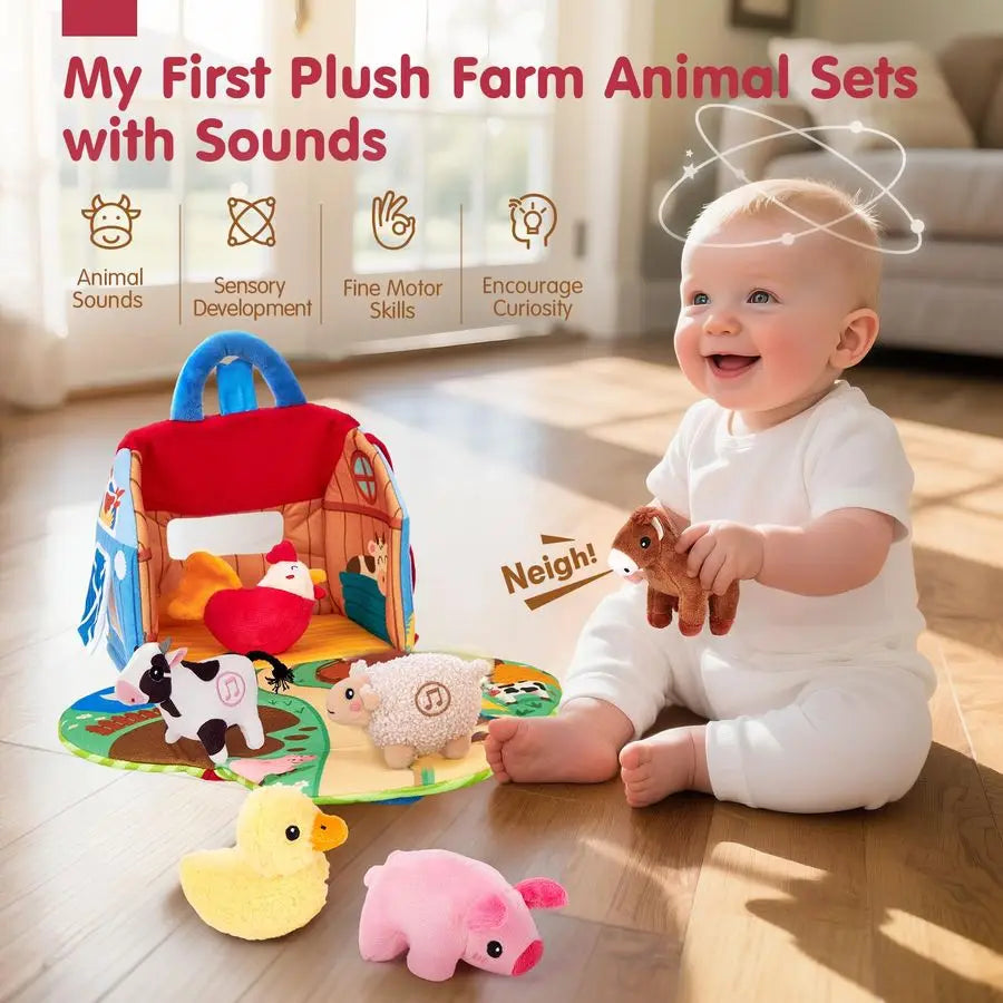 Surprise Barn Farm Animals Set With Real Sounds For Babies
