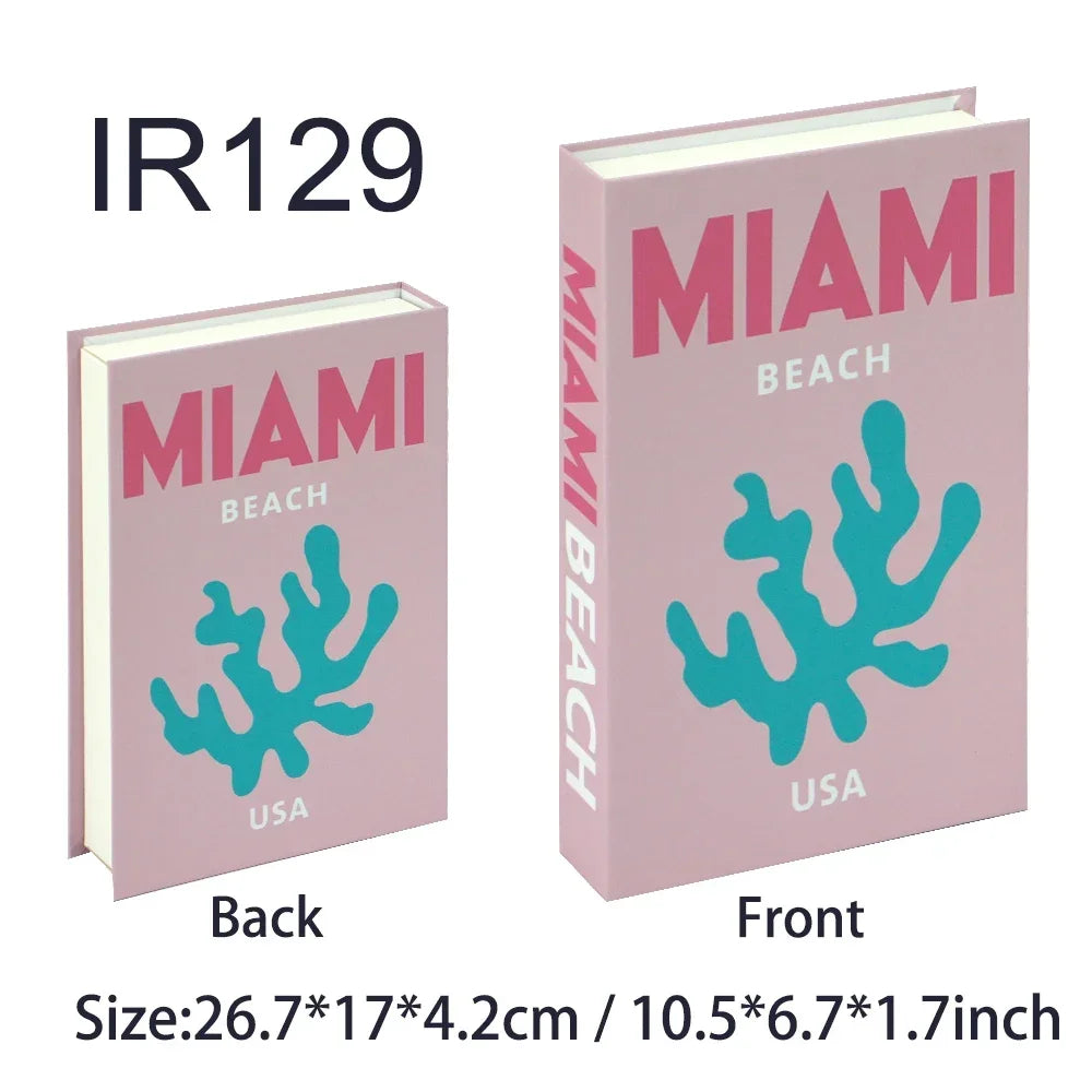 Travel Series Fake Book Decor For Living Room Display Box