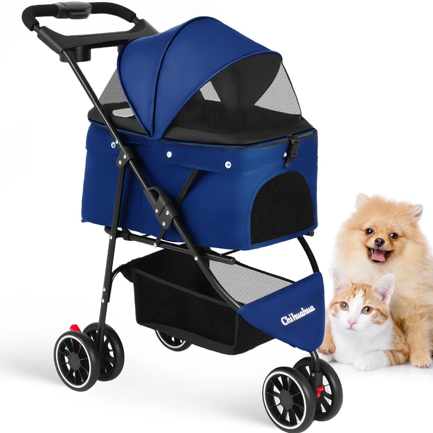 Chihuahua Brand Pet Stroller for Small Dogs and Cats Foldable