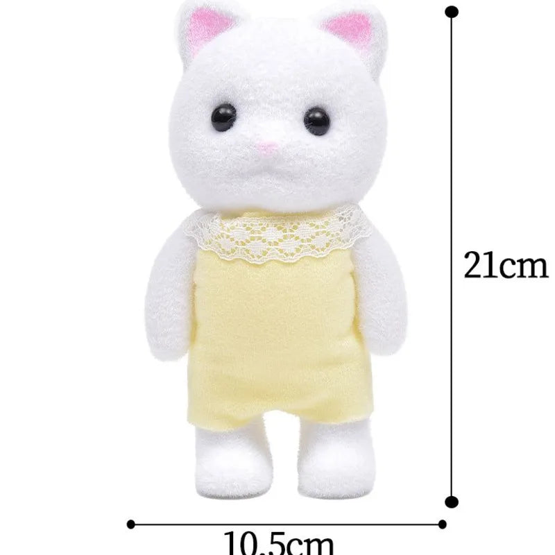 Forest Family Animal Movable Limbs Figure Phone Stand Holder Ornament