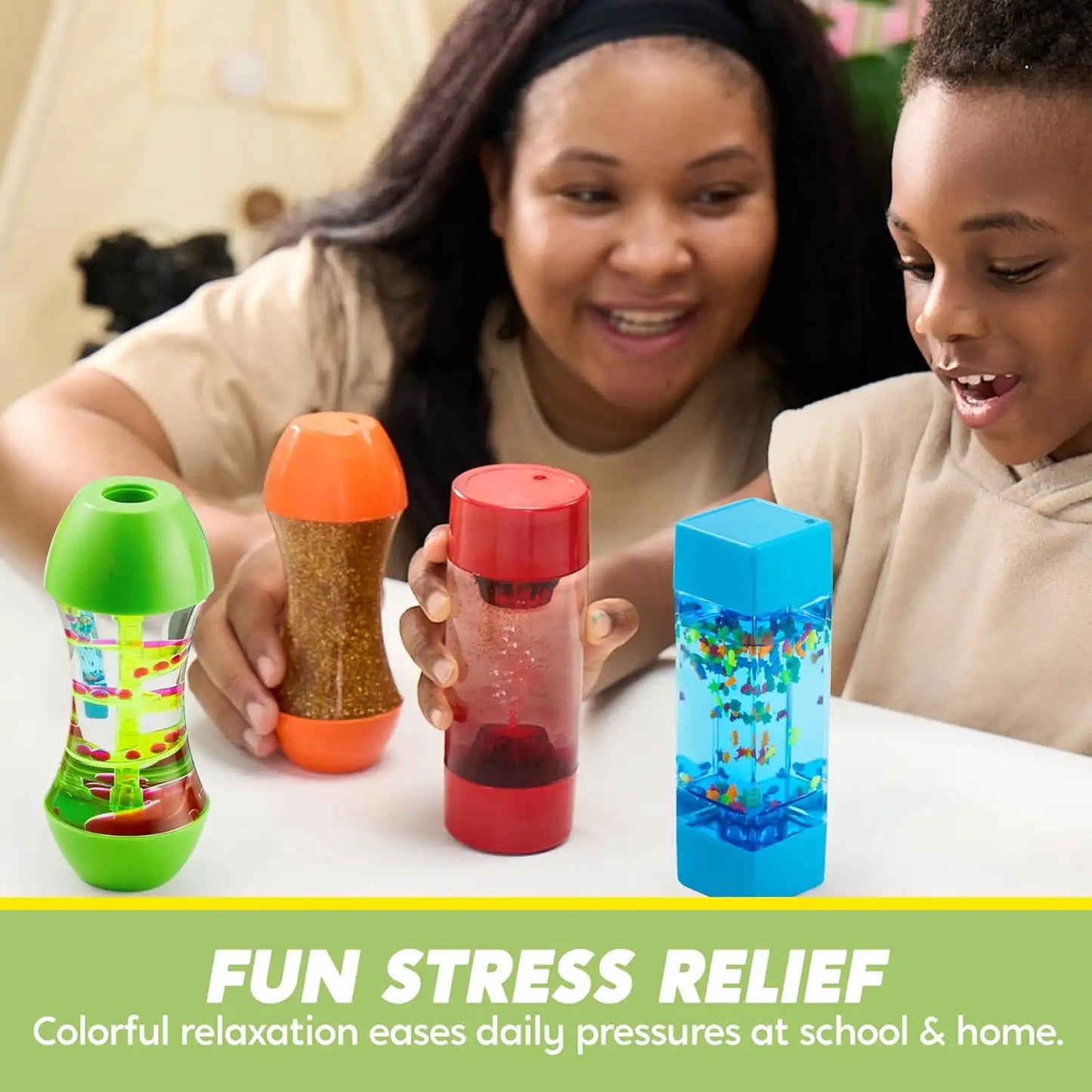 Joyfy 4 Pack Sensory Fidget Tubes For Kids Autism Therapy