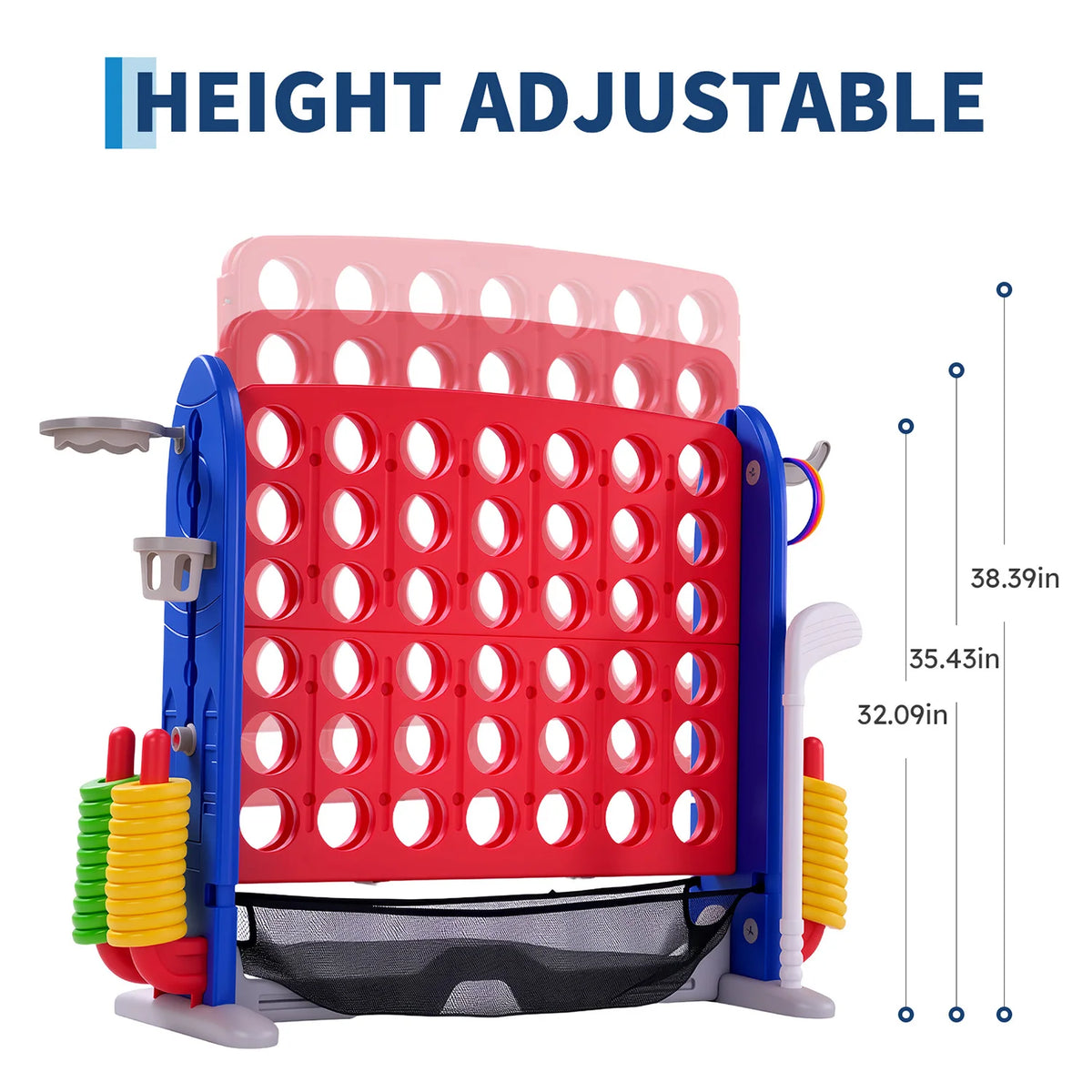 Giant 4 In 1 Outdoor Game Set With Basketball Hoop