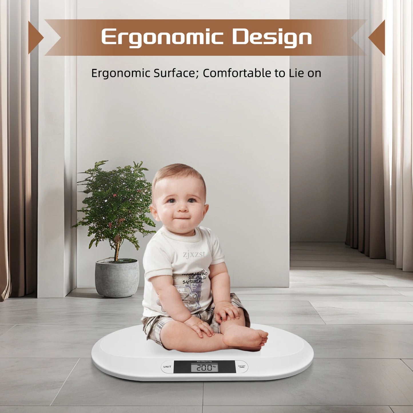 Baby Weighing Scale Digital Baby Scale W/ Large 20kg Capacity,High Precision Sensor, And Ergonomic Design for Baby’s Health