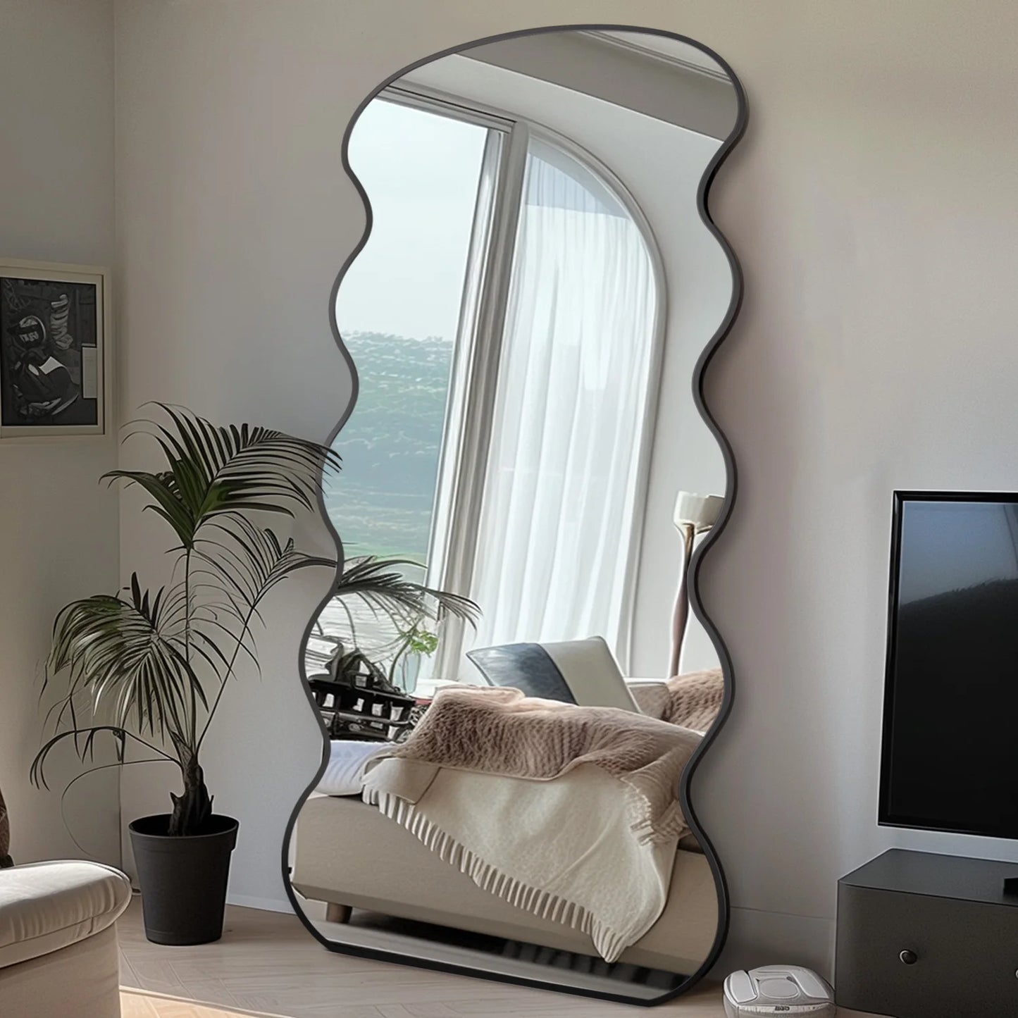 Antok Mirror With Stand for Bedroom and Living Room