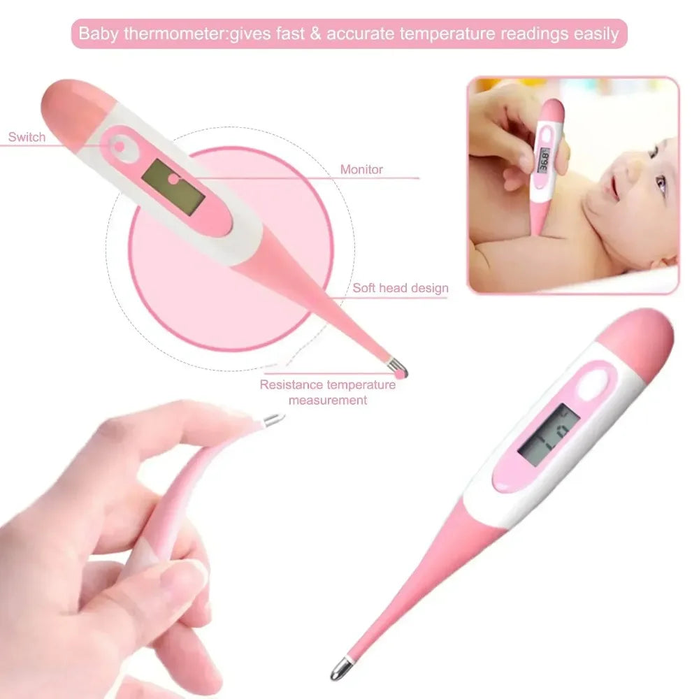 10PCS Baby Health Care Kit, Nail & Hair Grooming Set with Thermometer, Brush, Clipper, Teether & Toothbrush for Kids