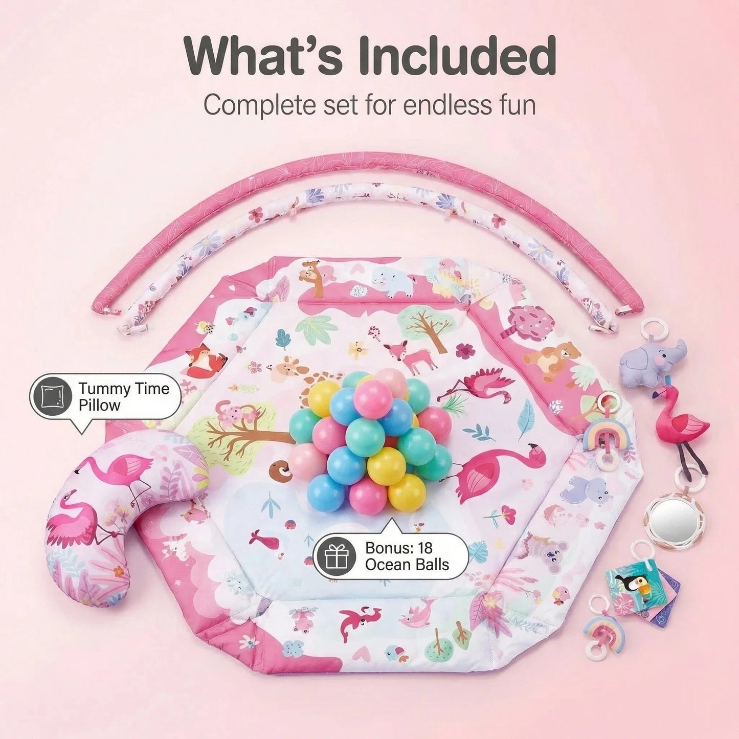 8in1 Children Play Mat With Ball Baby Rack Crawling Blanket Educational Infant Fitness Frame Play Rug Kids Activity Gym Mat Toys