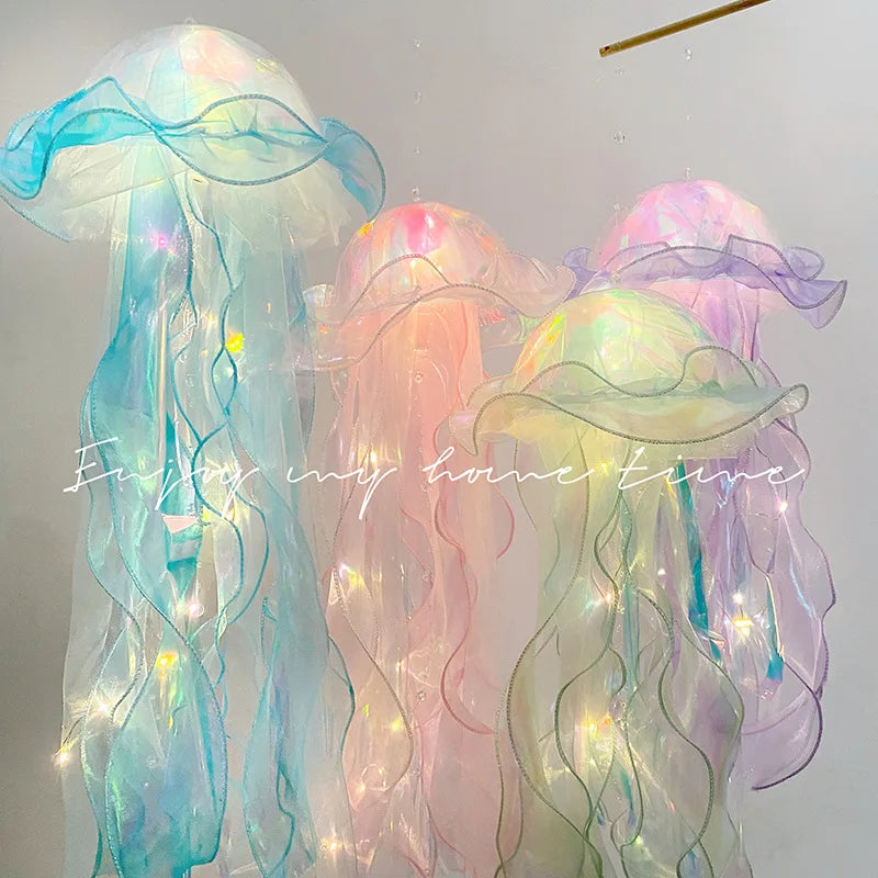 Jellyfish Lantern Mermaid Theme Handheld Party Decorations