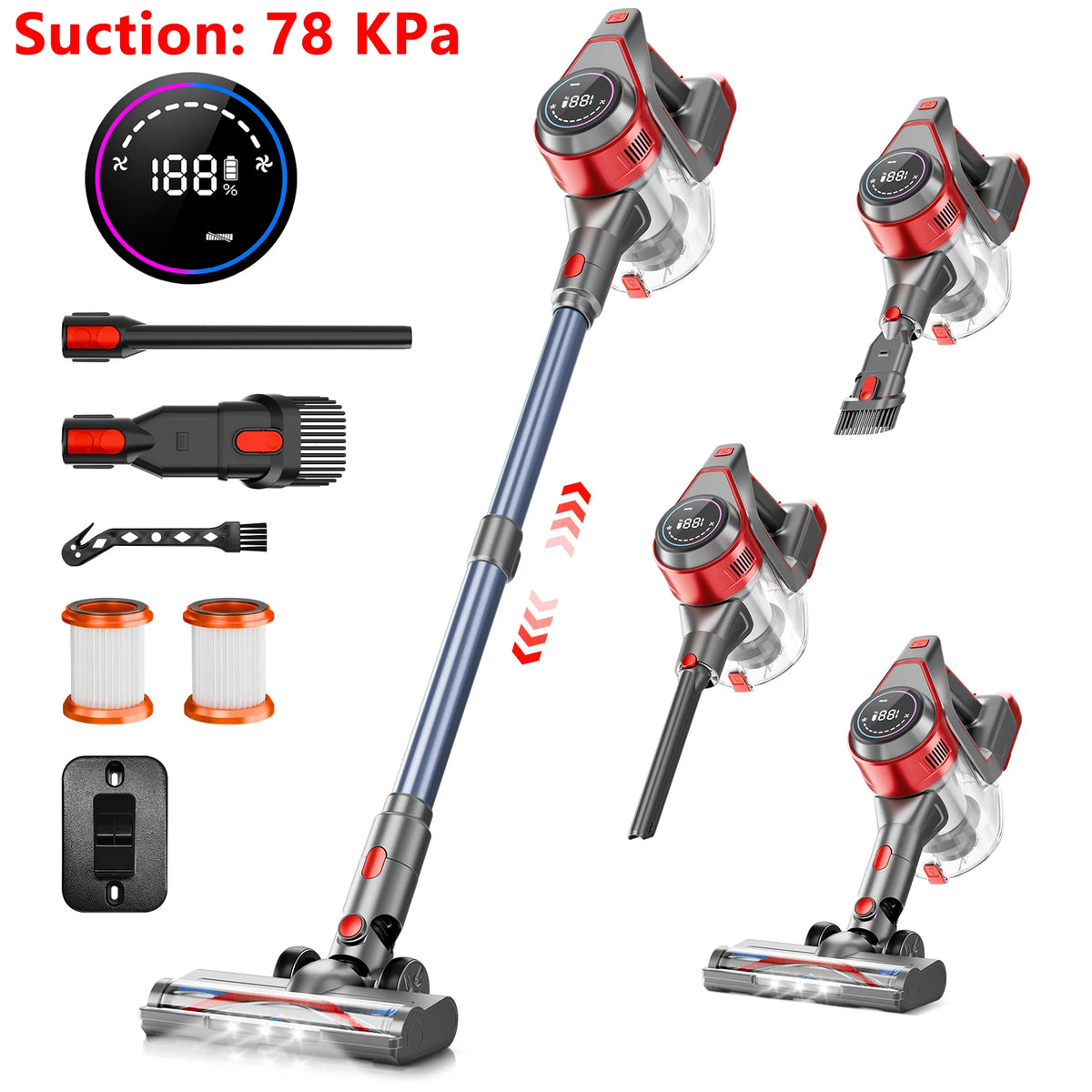 Honki Cordless Wet Dry Handheld Vacuum Cleaner For Pet Hair