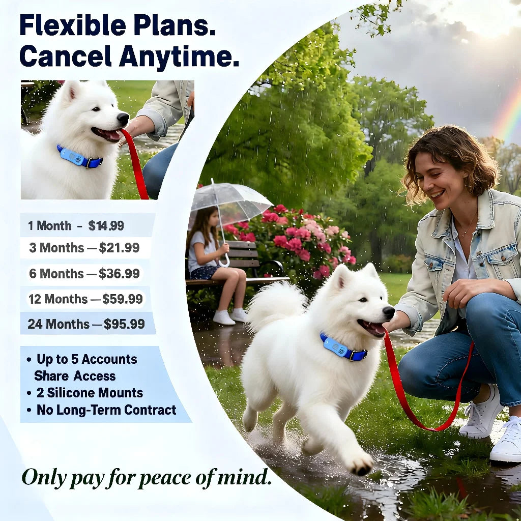 WANWAYTECH GPS Pet Tracker Real Time Tracking Dogs Cats
