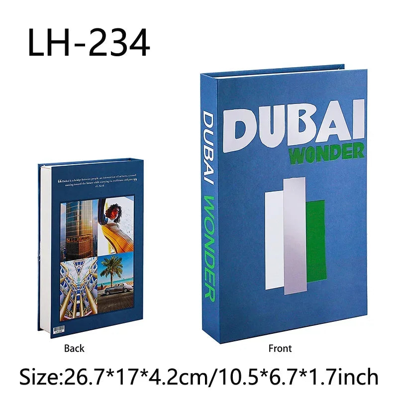 Travel Series Fake Book Decor For Living Room Display Box