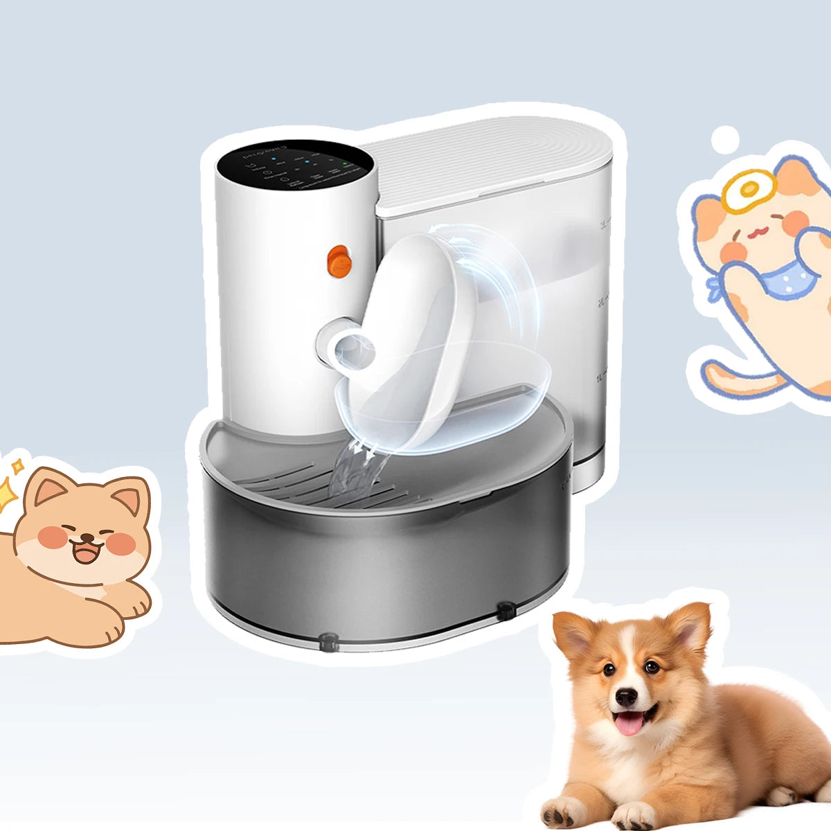 Smart Pet Water Dispenser Wireless Cat Water Fountain Automatic Feeder