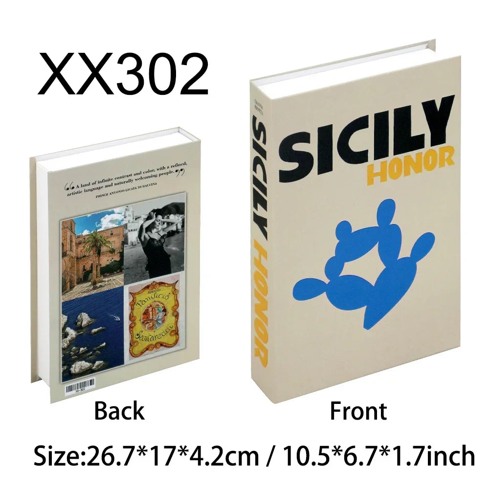 Travel Series Fake Book Decor For Living Room Display Box