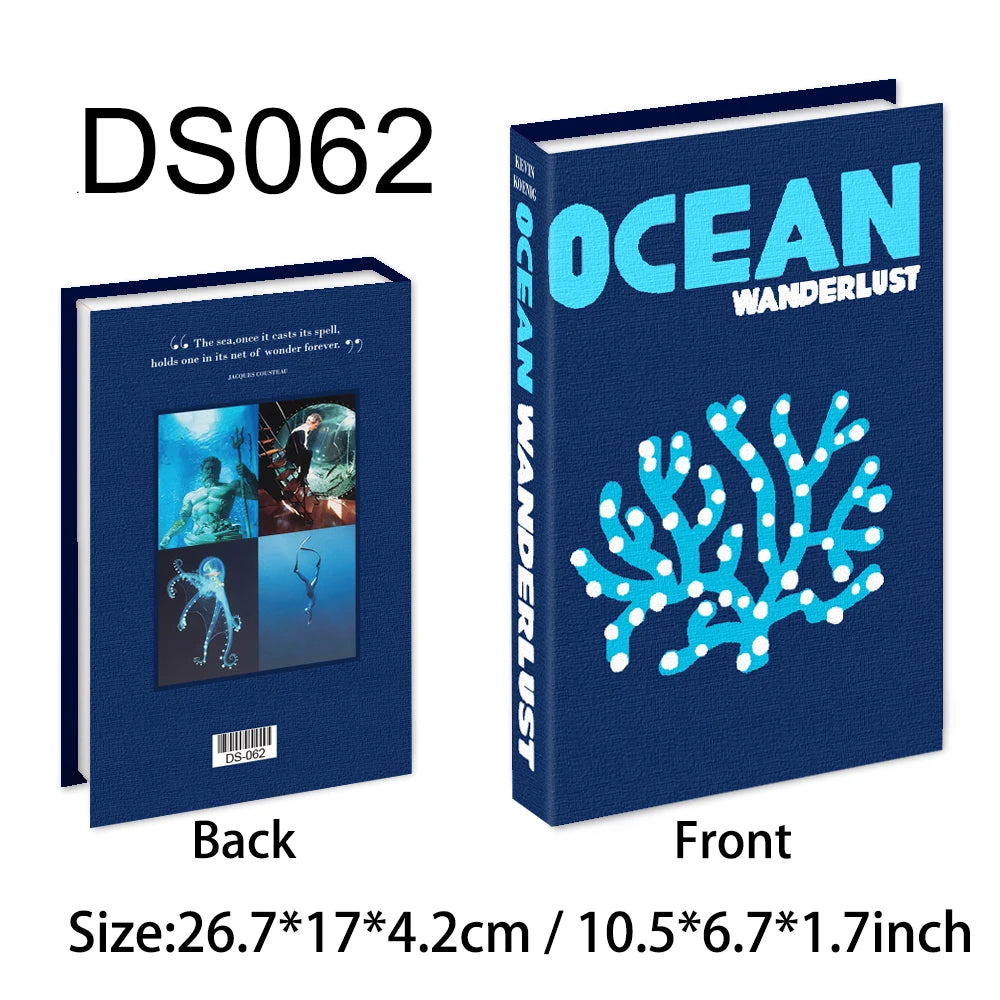 Travel Series Fake Book Decor For Living Room Display Box